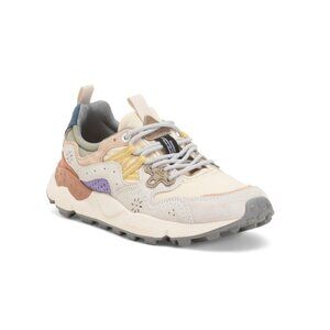 FLOWER MOUNTAIN Beige/purple Unisex Suede Yamano 3 Sneakers